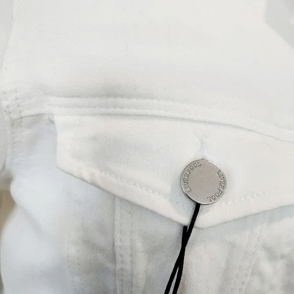 Women's White Denim Jacket - Picture 5 of 14